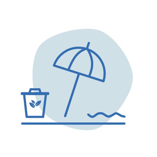 beach clean up icon