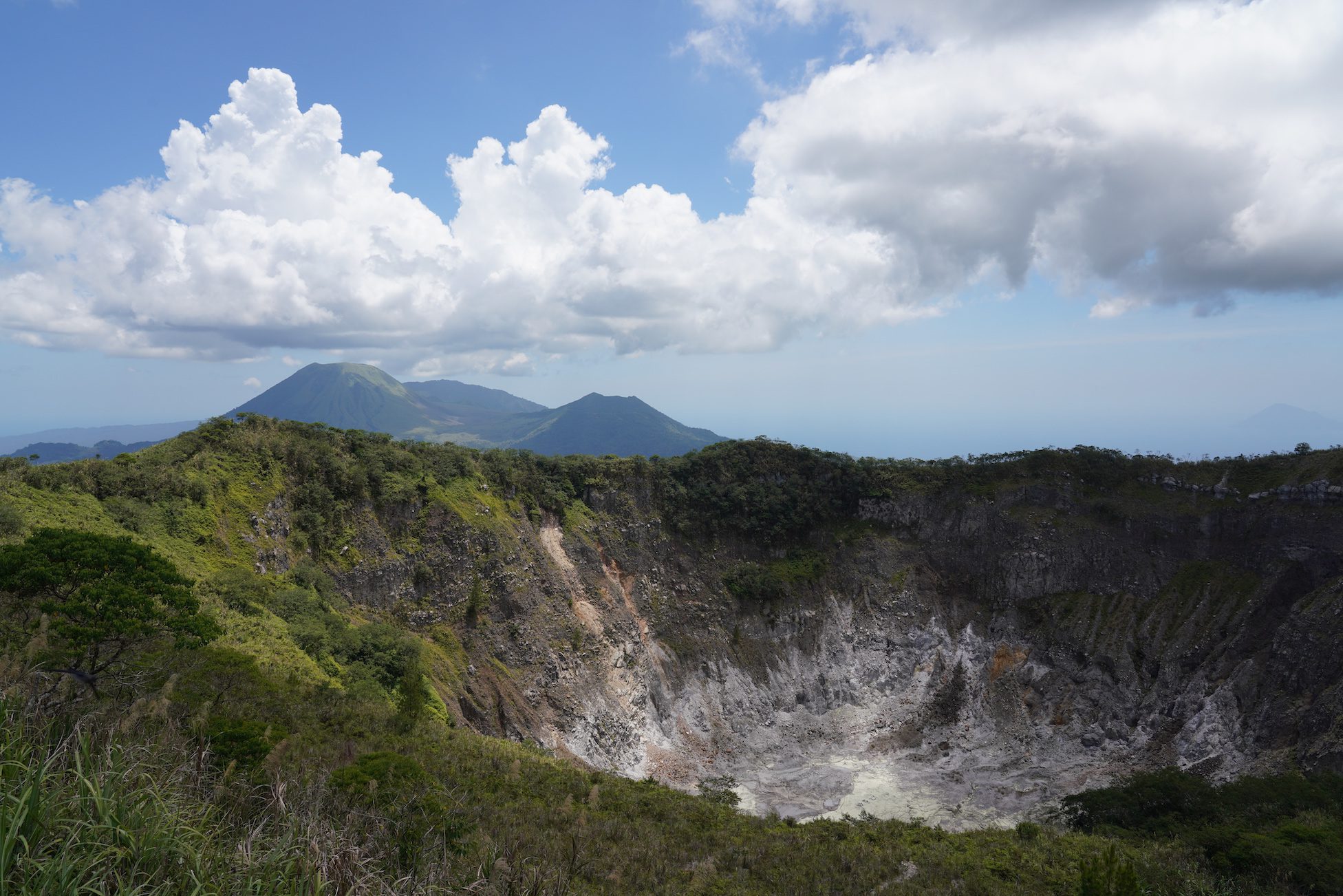 The Volcanic Crater of Mount Mahawu in North Sulawesi