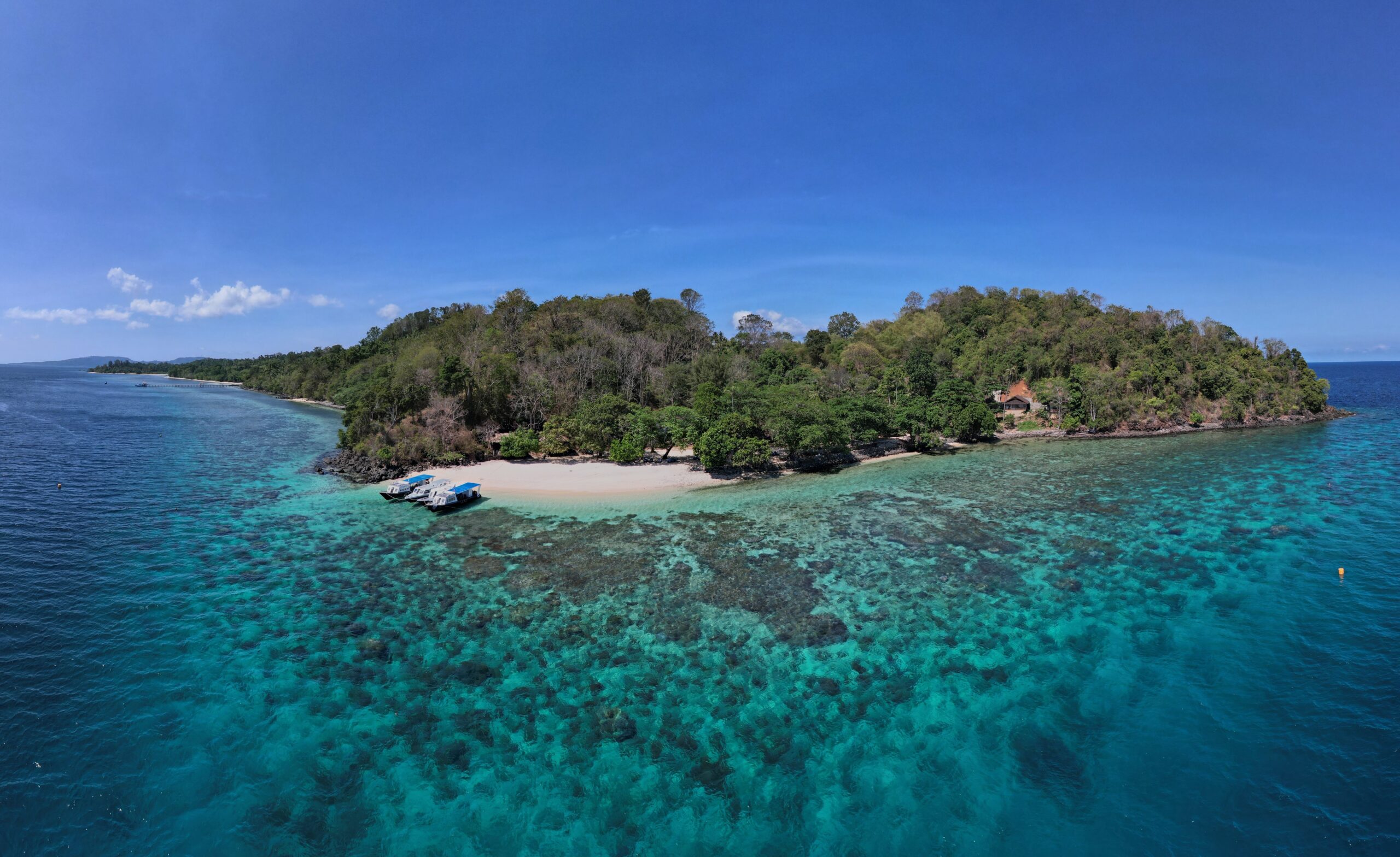 Bangka island aerial shot viewing Murex Bangka Resort