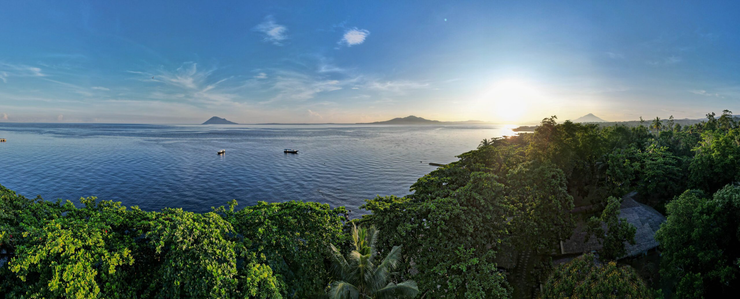 Murex Manado Aerial overlooking Bunaken and Manado Bay
